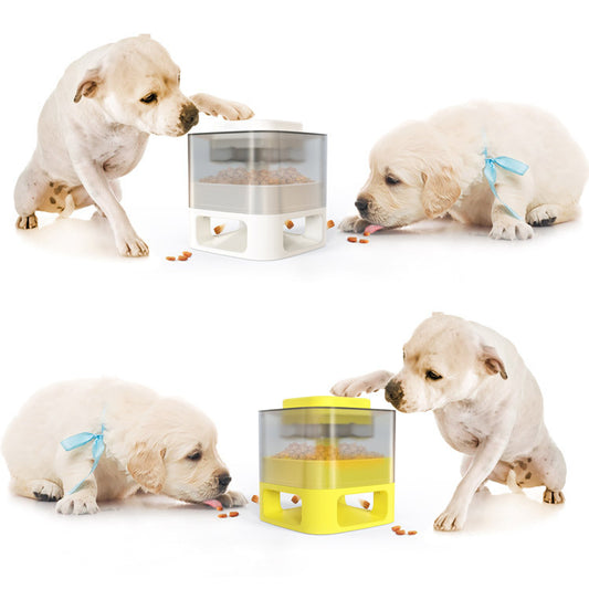 Puppy Play & Snack Tower — Slow Feeder Fun Food Dispenser!