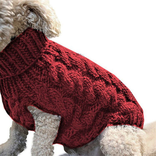 Cozy Winter Pet Sweater – Warm Dog Clothes for Cold Weather